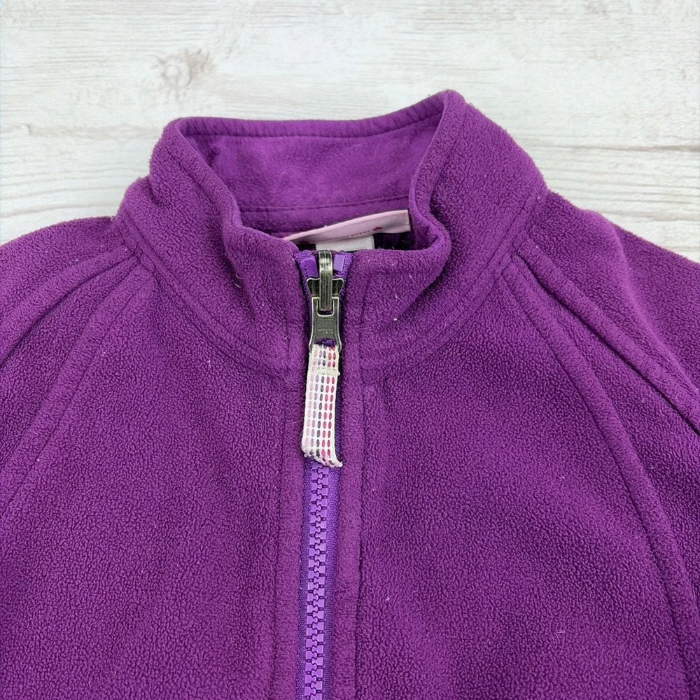 REI Girl's XXS 4/5 Jacket Fleece Full Zip Purple Lightweight Winter Outerwear
